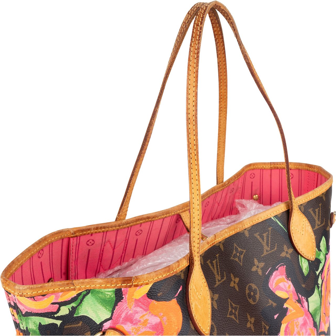 Louis Vuitton Louis Vuitton Monogram Canvas Limited Roses Neverfull MM Shoulder Bag Bruin