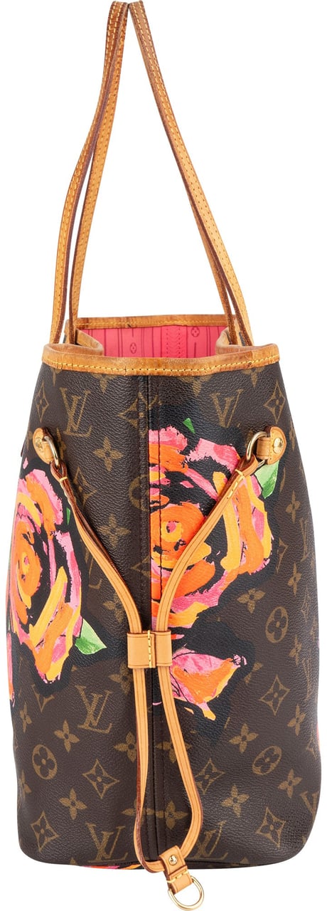 Louis Vuitton Louis Vuitton Monogram Canvas Limited Roses Neverfull MM Shoulder Bag Bruin
