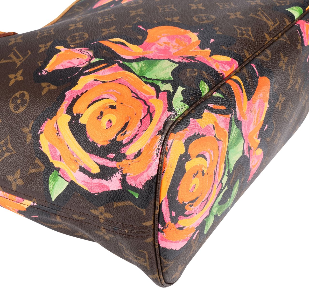 Louis Vuitton Louis Vuitton Monogram Canvas Limited Roses Neverfull MM Shoulder Bag Bruin