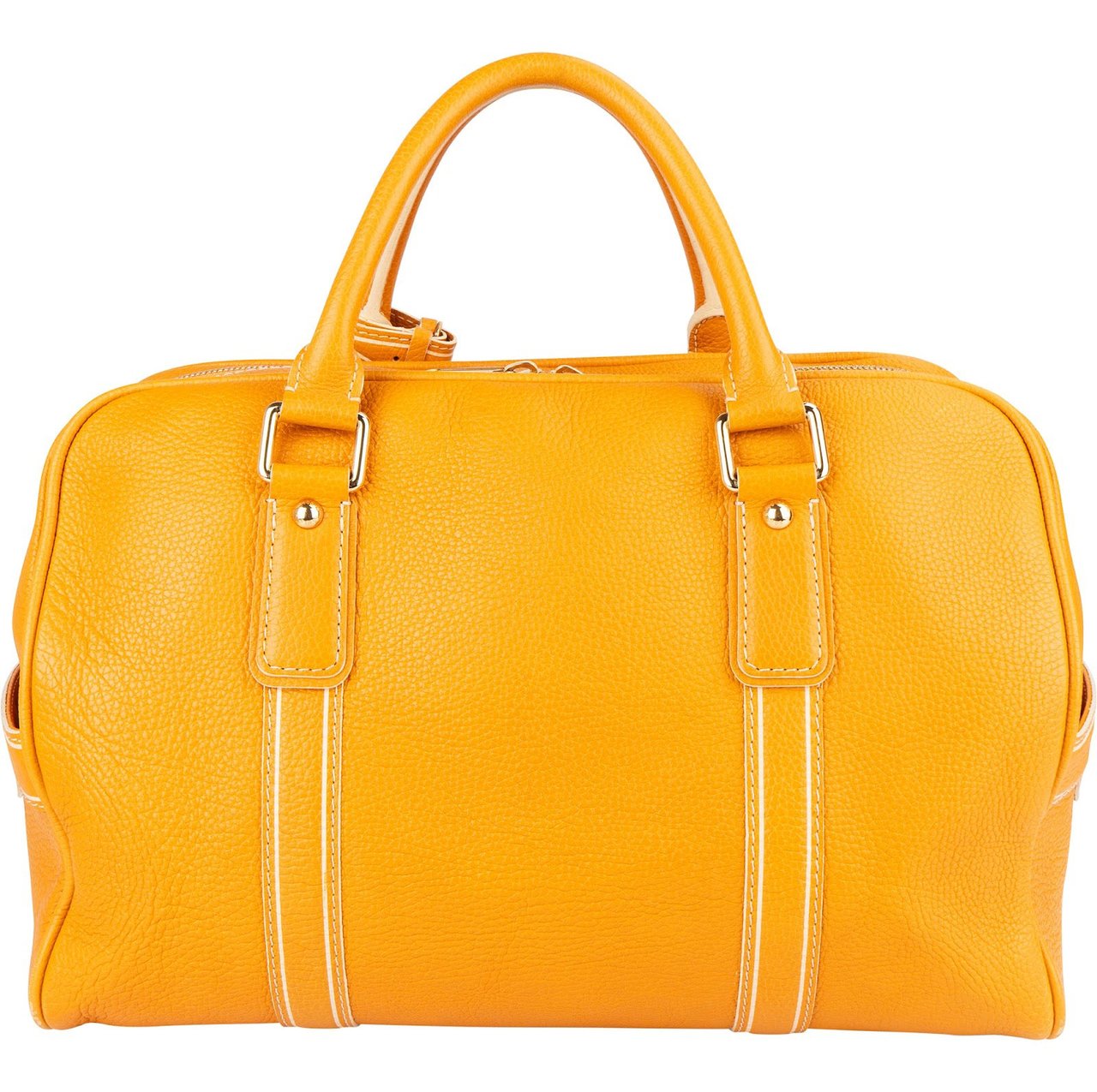 Louis Vuitton Louis Vuitton Yellow Taurillon Jaune Tobago Weekender 45 Travel Bag Geel