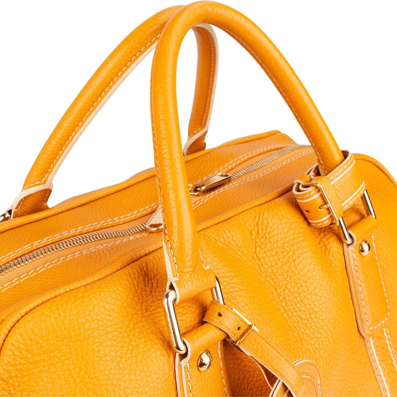 Louis Vuitton Louis Vuitton Yellow Taurillon Jaune Tobago Weekender 45 Travel Bag Geel