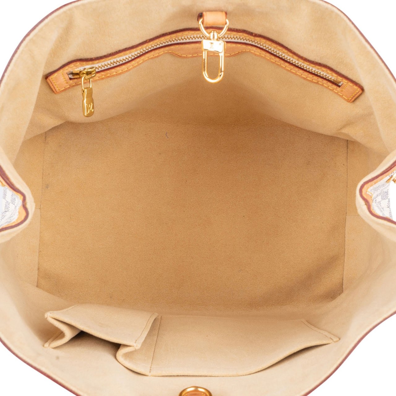 Louis Vuitton Louis Vuitton Monogram Damier Azur Canvas Hamstead PM Handbag Wit