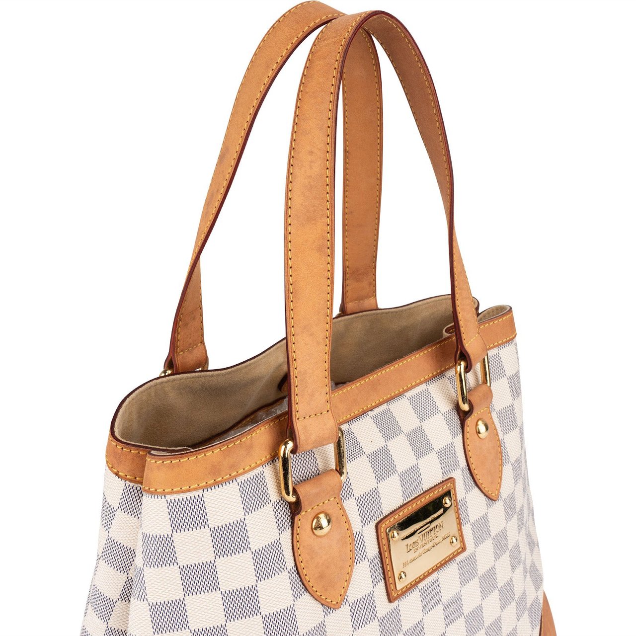 Louis Vuitton Louis Vuitton Monogram Damier Azur Canvas Hamstead PM Handbag Wit