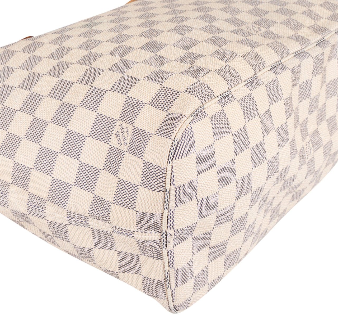 Louis Vuitton Louis Vuitton Monogram Damier Azur Canvas Neverfull MM Shoulder Bag Wit