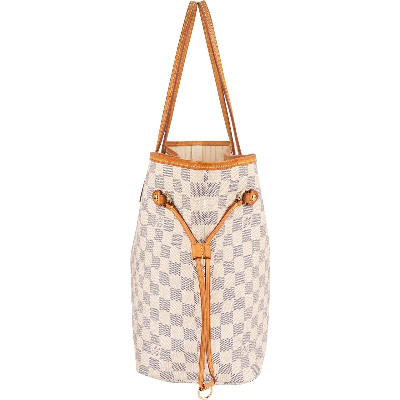 Louis Vuitton Louis Vuitton Monogram Damier Azur Canvas Neverfull MM Shoulder Bag Wit