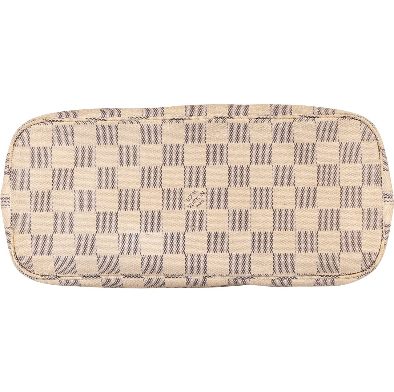 Louis Vuitton Monogram Damier Azur Canvas Neverfull PM Shoulder Bag Beige