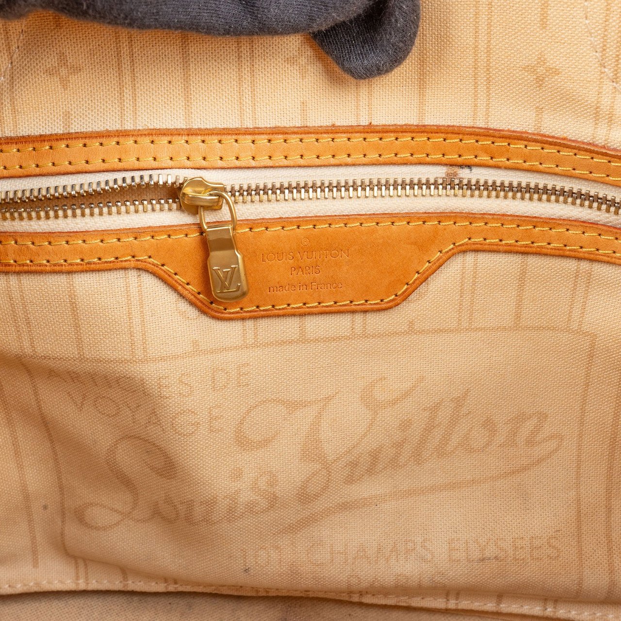 Louis Vuitton Louis Vuitton Monogram Damier Azur Canvas Neverfull PM Shoulder Bag Beige