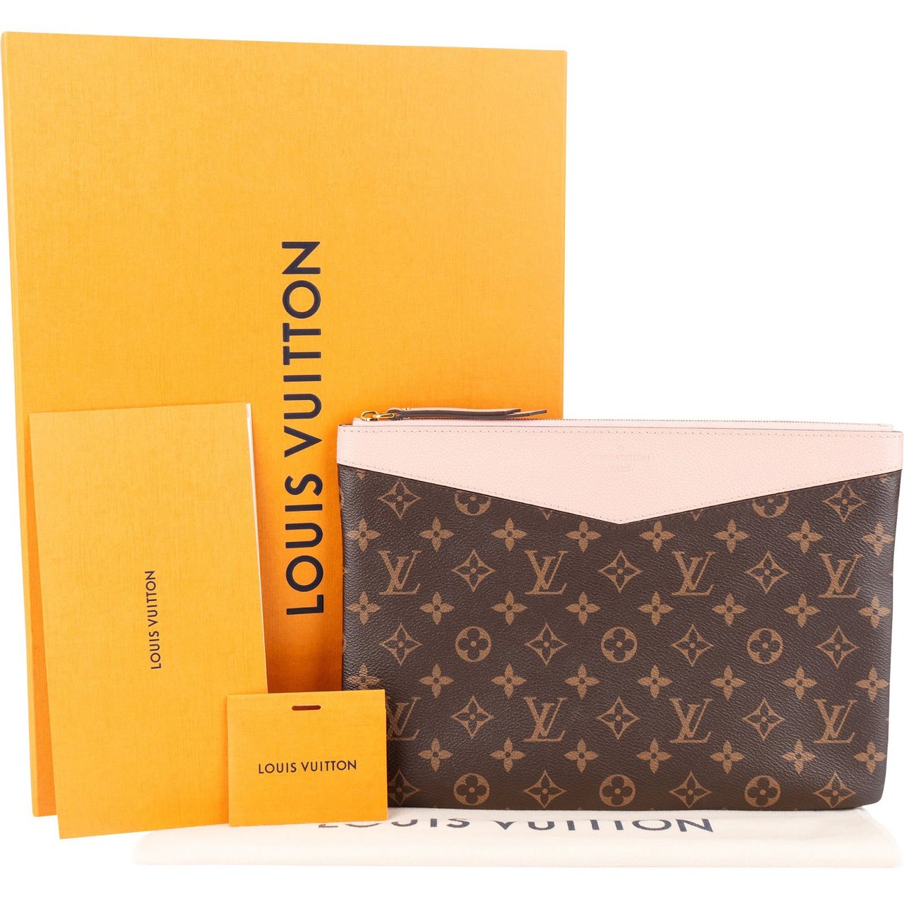 Louis Vuitton Louis Vuitton Monogram Canvas Daily Pouch MNG Clutch Bruin