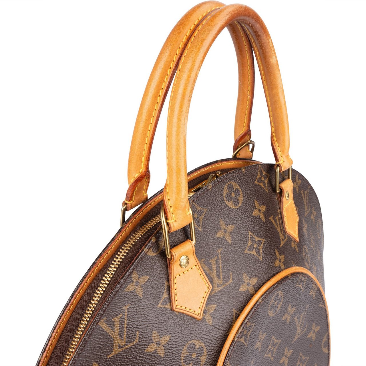 Louis Vuitton Louis Vuitton Monogram Canvas Ellipse MM Handbag Bruin