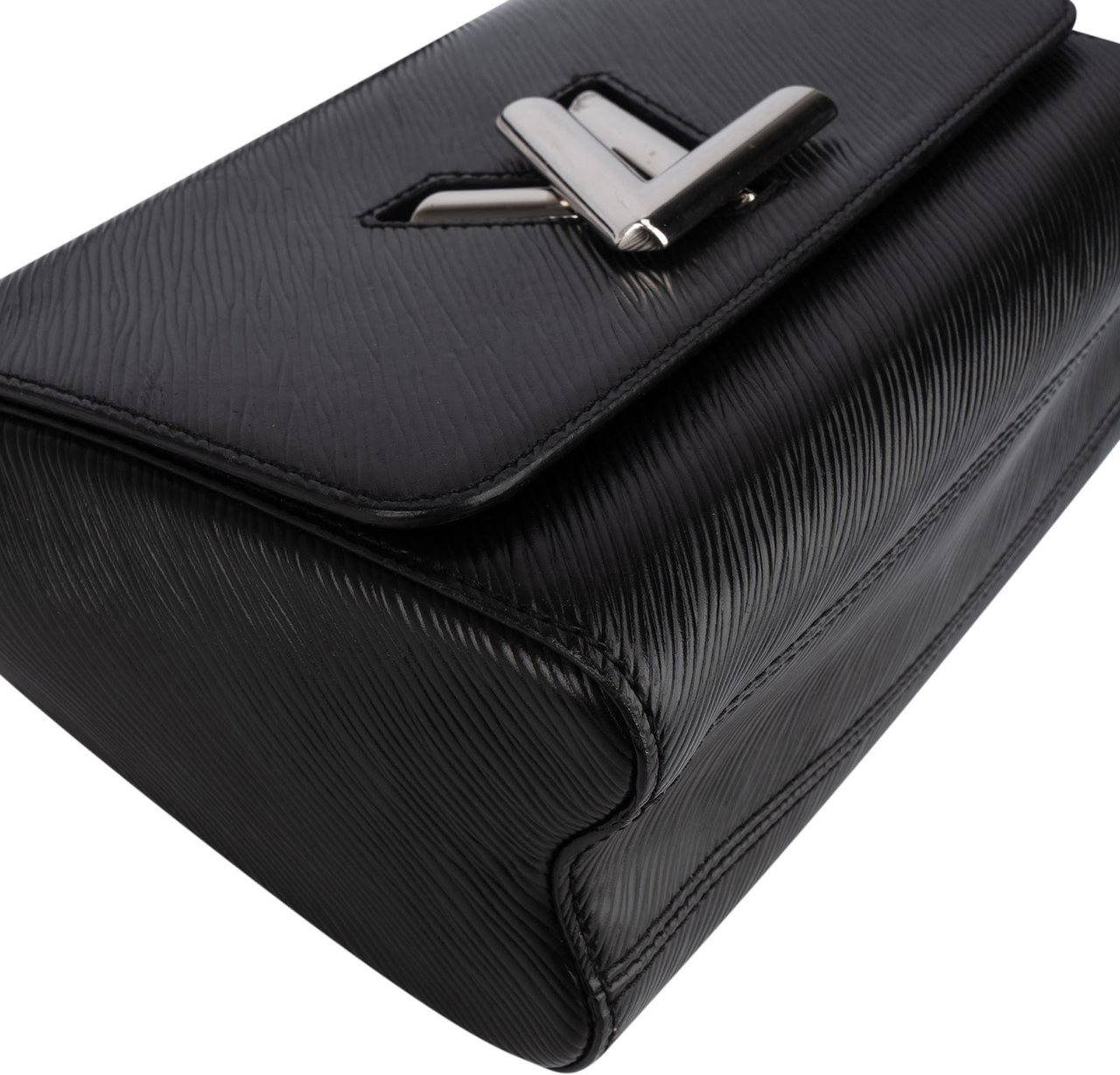 Louis Vuitton Louis Vuitton Noir Epi Leather Twist MM Crossbody Bag Zwart