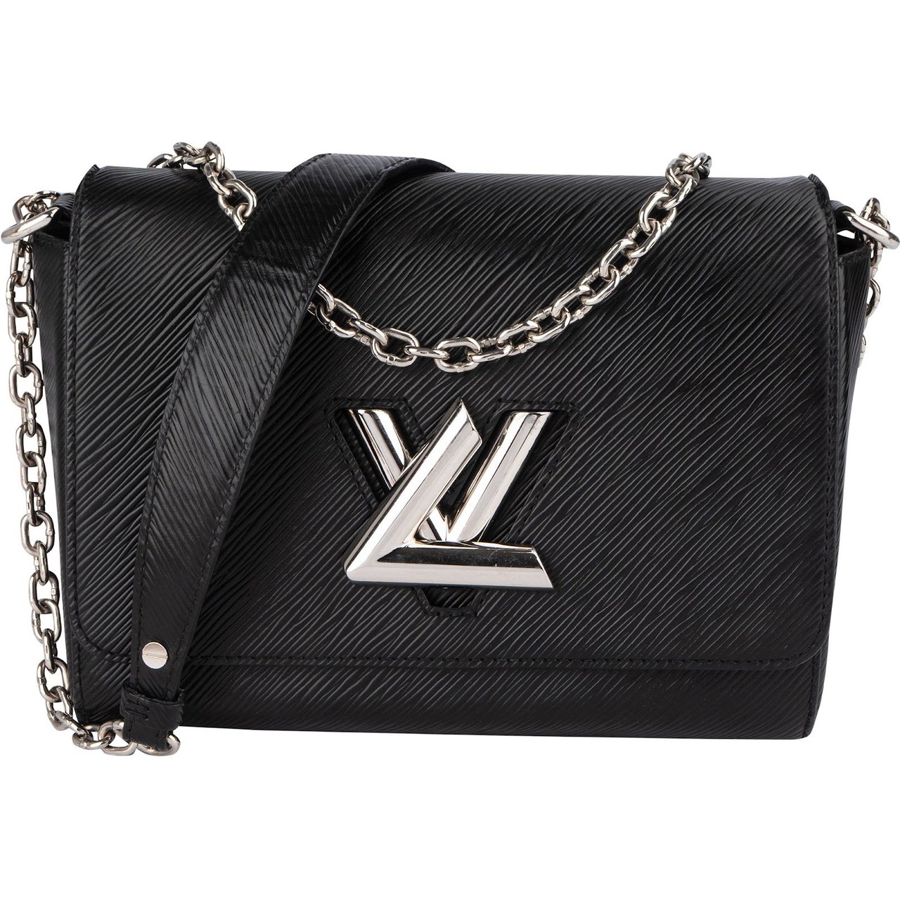 Louis Vuitton Louis Vuitton Noir Epi Leather Twist MM Crossbody Bag Zwart