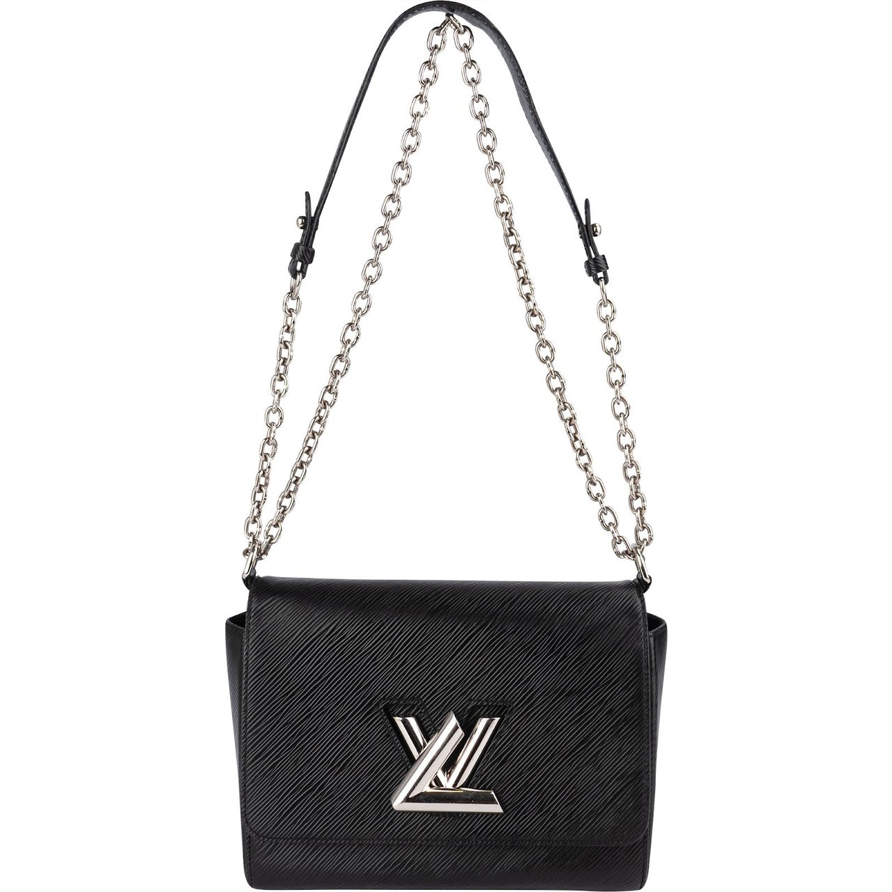 Louis Vuitton Louis Vuitton Noir Epi Leather Twist MM Crossbody Bag Zwart