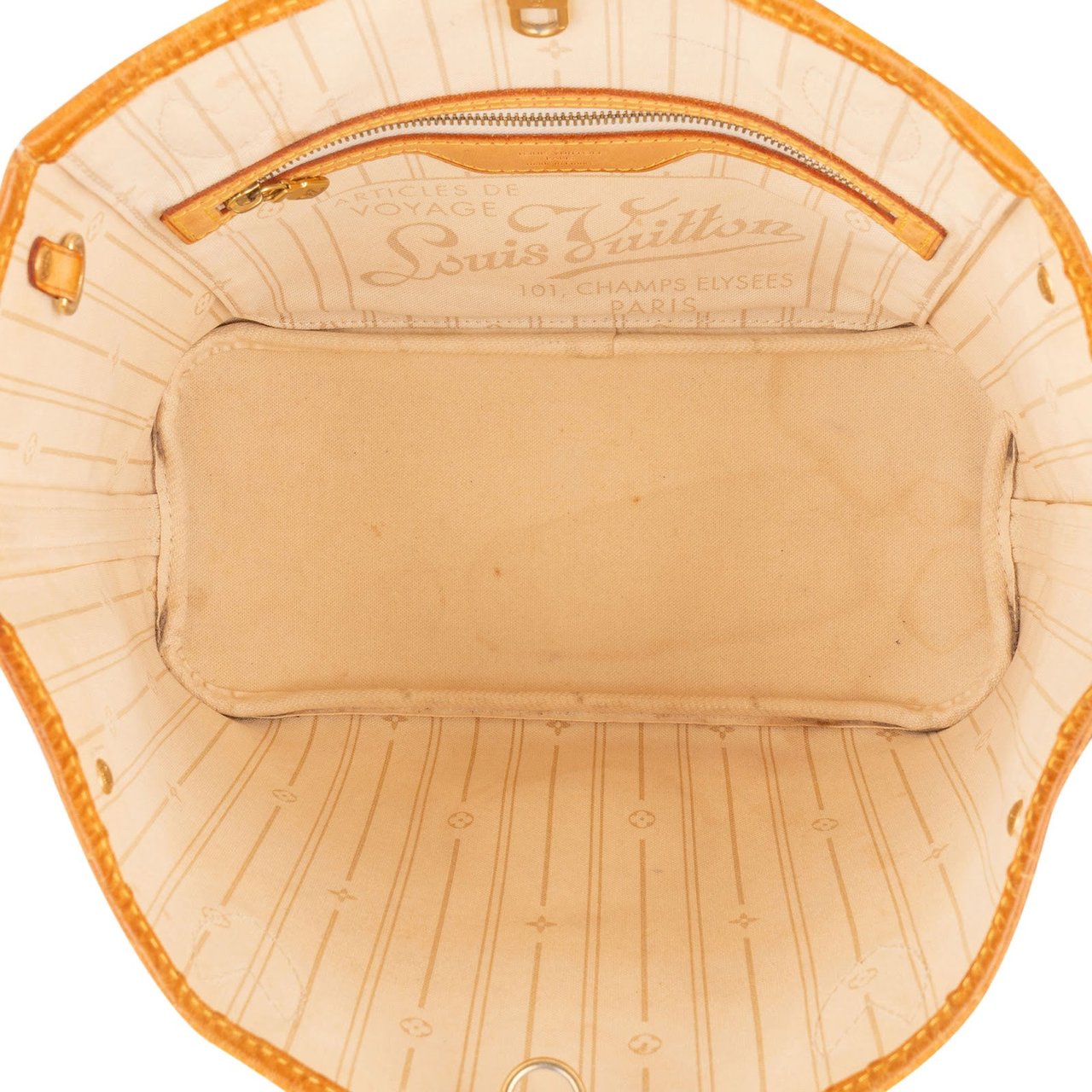 Louis Vuitton Louis Vuitton Monogram Damier Azur Canvas Neverfull PM Shoulder Bag Bruin