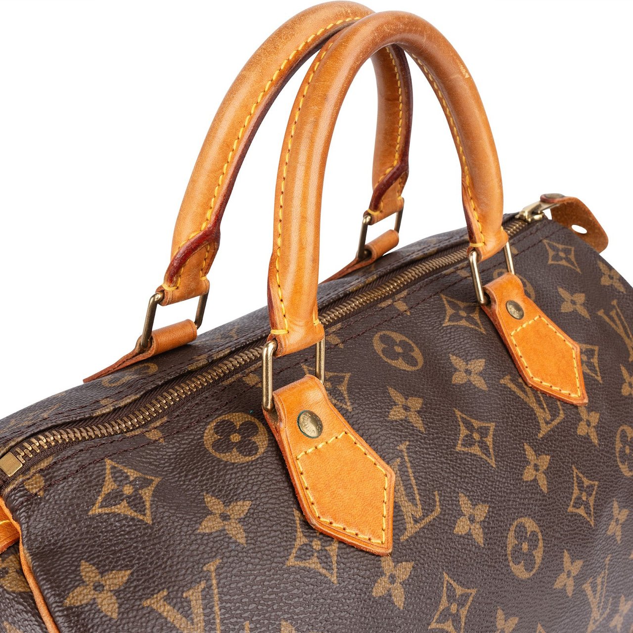 Louis Vuitton Louis Vuitton Monogram Canvas Speedy 30 Handbag Bruin