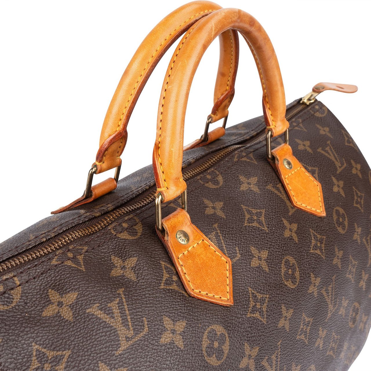 Louis Vuitton Louis Vuitton Monogram Canvas Speedy 35 Handbag Bruin