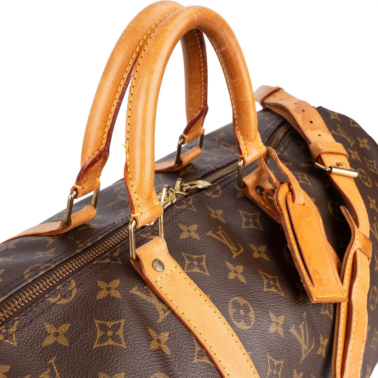 Louis Vuitton Louis Vuitton Monogram Canvas Keepall 55 Bandoulière Travel Bag Bruin