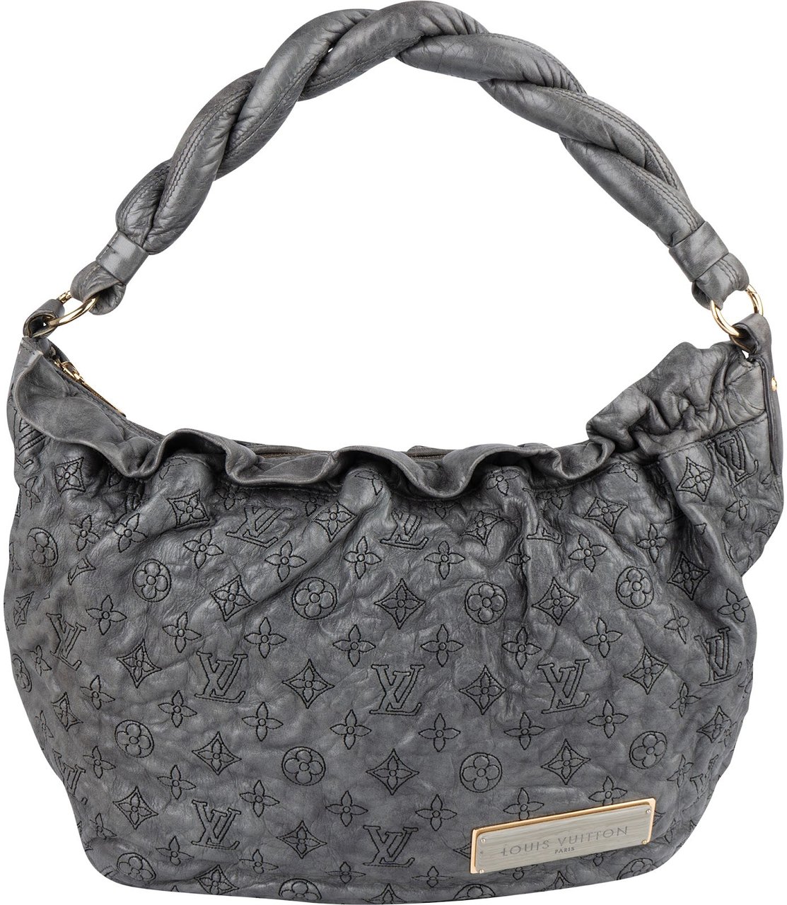 Louis Vuitton Louis Vuitton Leather Monogram Olympe Nimbus Shoulder Bag Donkergrijs