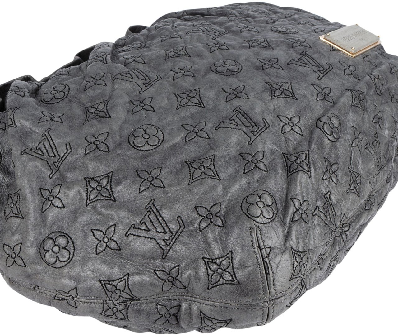 Louis Vuitton Louis Vuitton Leather Monogram Olympe Nimbus Shoulder Bag Donkergrijs