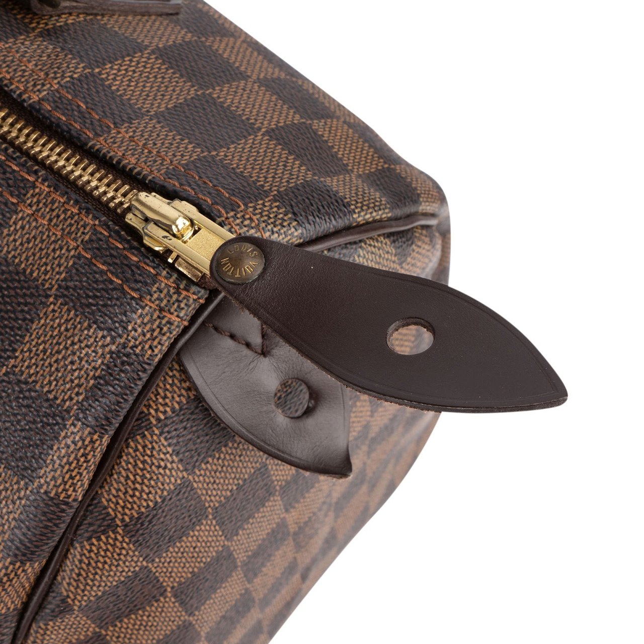 Louis Vuitton Monogram Damier Ebene Speedy 30 Handbag Bruin