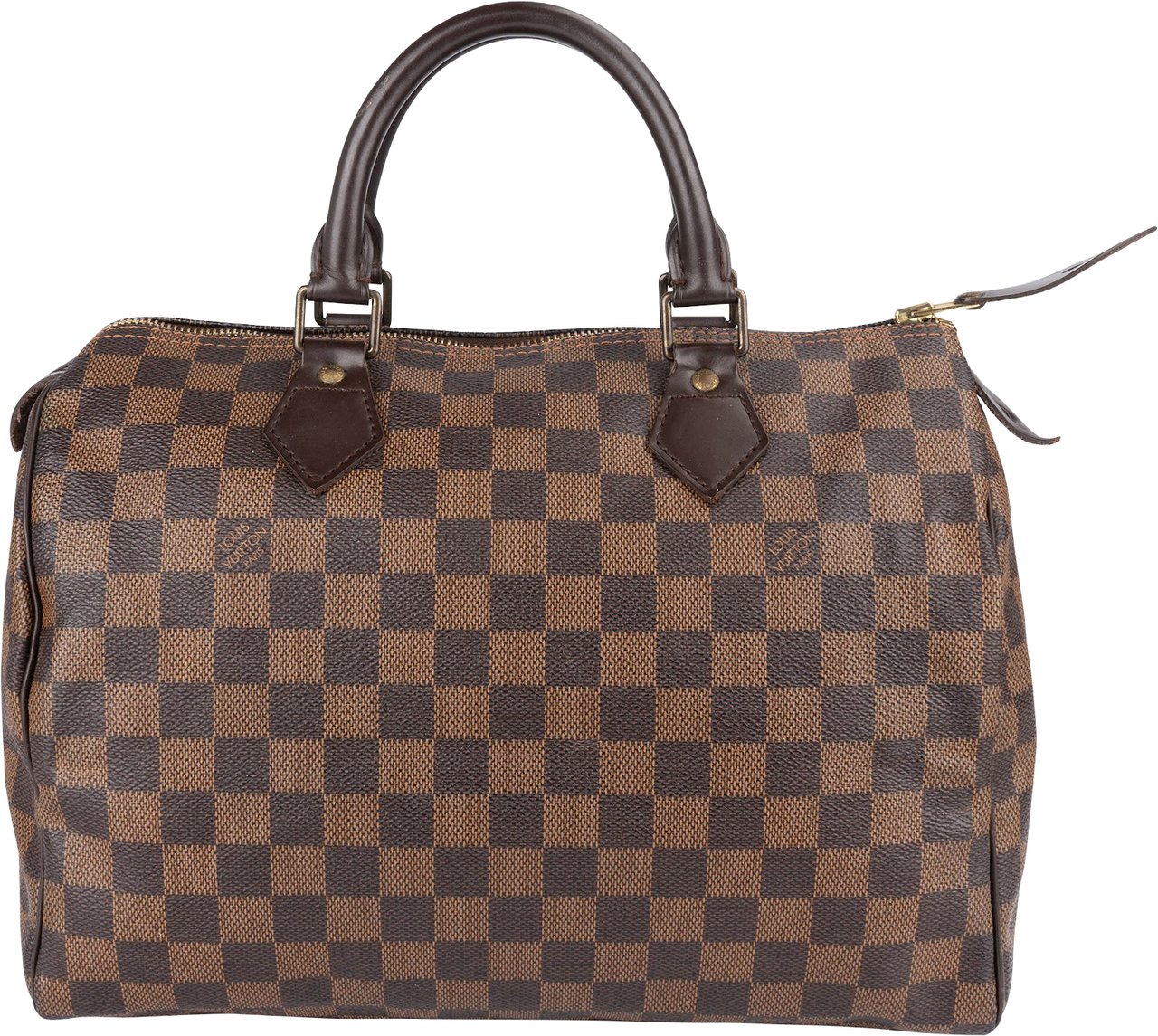 Louis Vuitton Monogram Damier Ebene Speedy 30 Handbag Bruin
