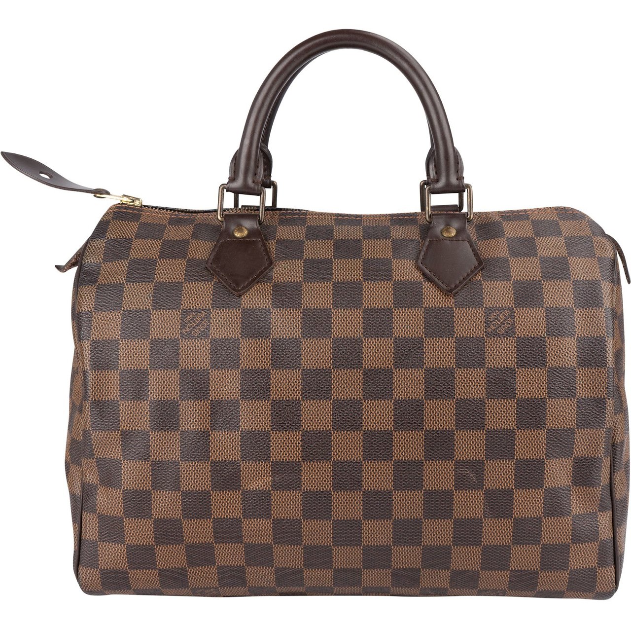 Louis Vuitton Monogram Damier Ebene Speedy 30 Handbag Bruin