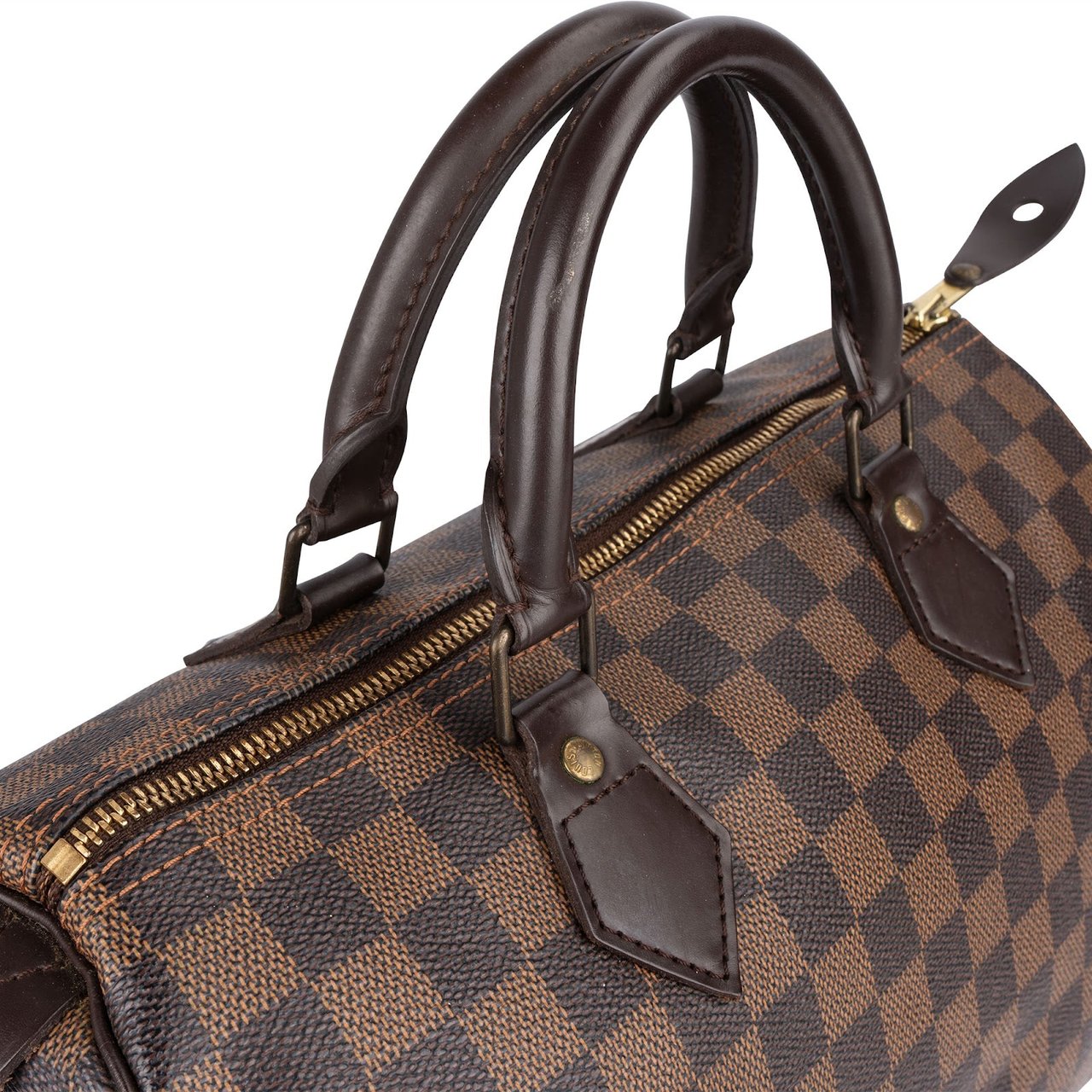 Louis Vuitton Monogram Damier Ebene Speedy 30 Handbag Bruin
