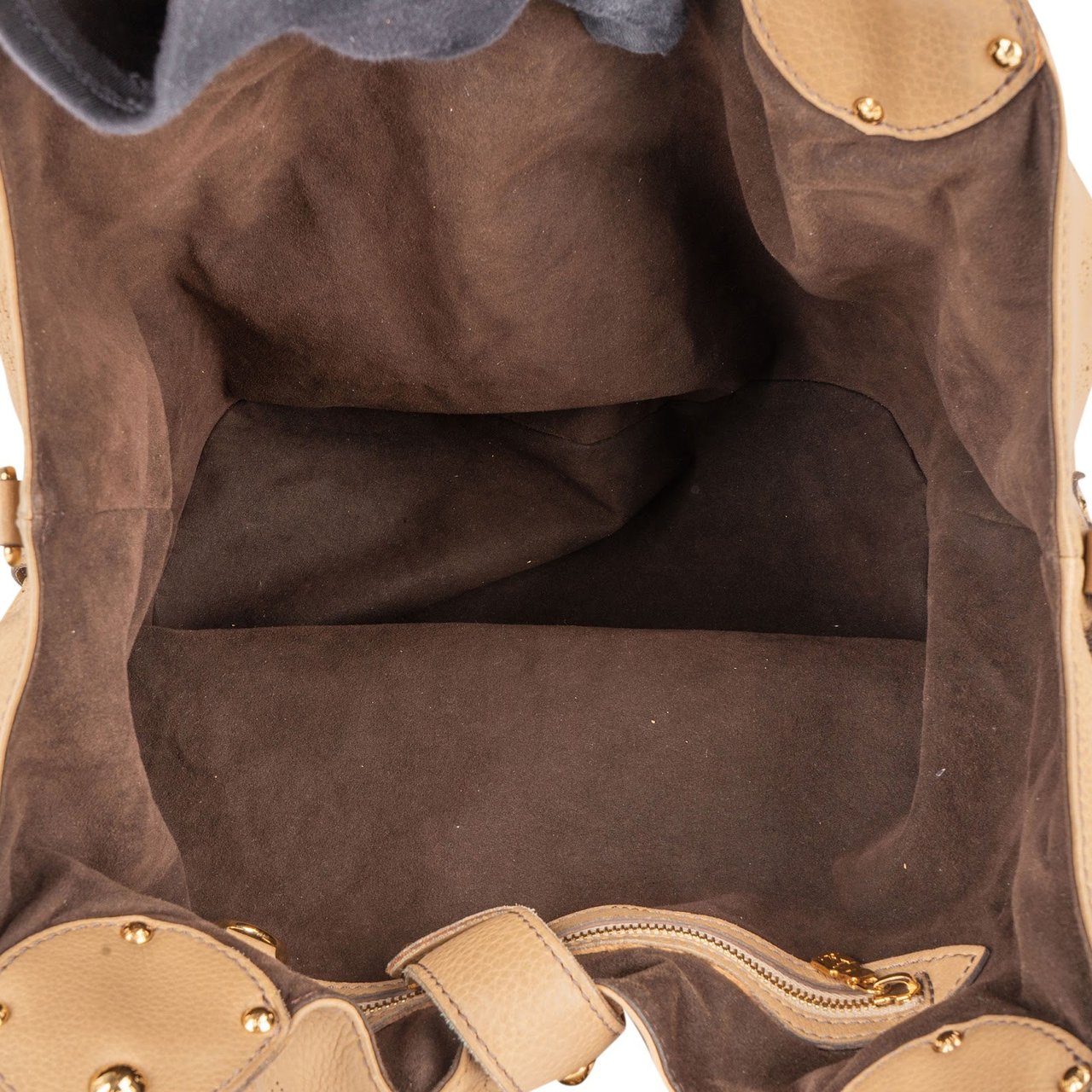 Louis Vuitton Louis Vuitton Leather Monogram Mahina Shoulder Bag Beige