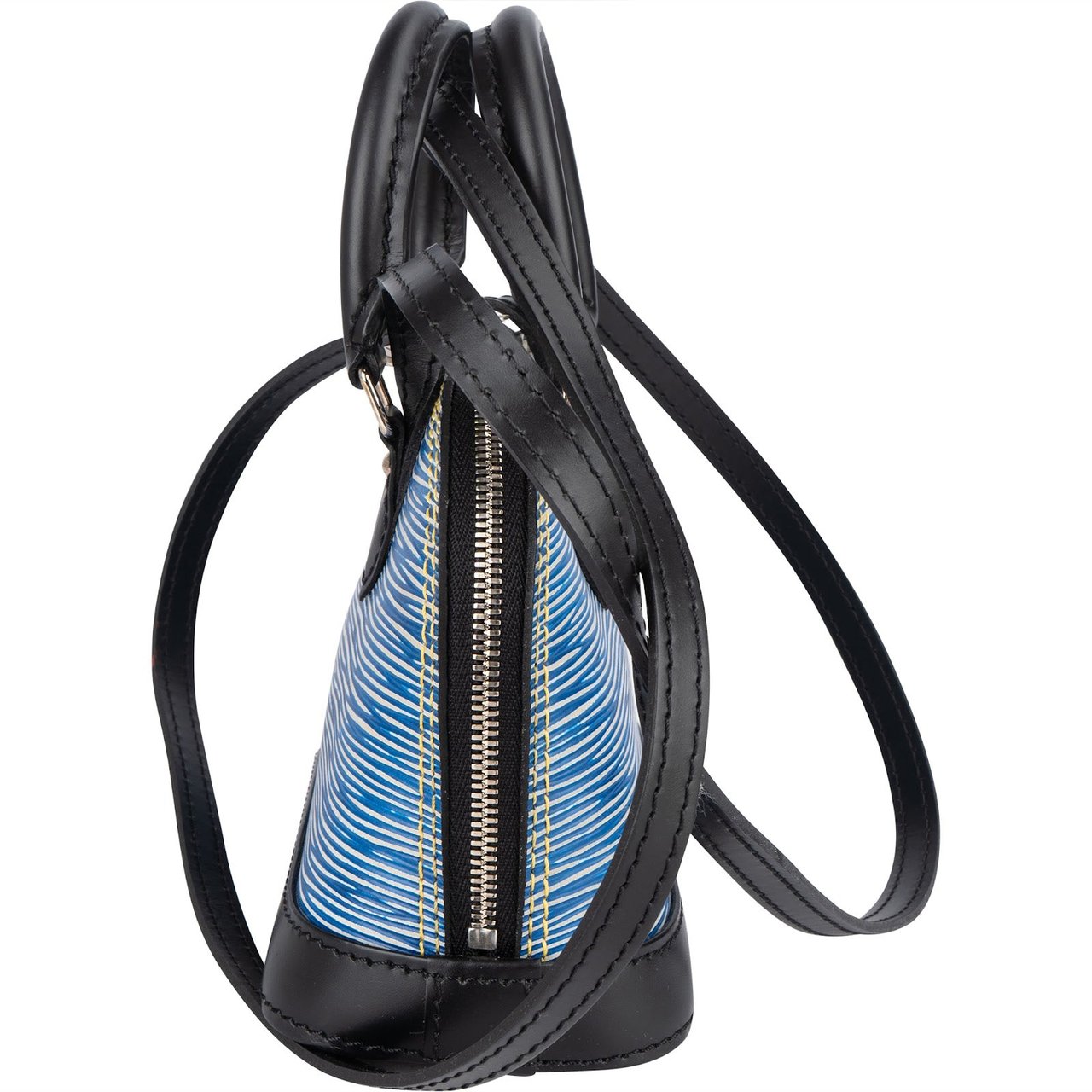 Louis Vuitton Louis Vuitton Blue Epi Leather Alma Nano Crossbody Bag Blauw