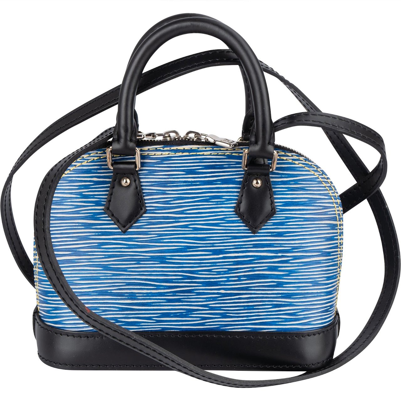 Louis Vuitton Louis Vuitton Blue Epi Leather Alma Nano Crossbody Bag Blauw