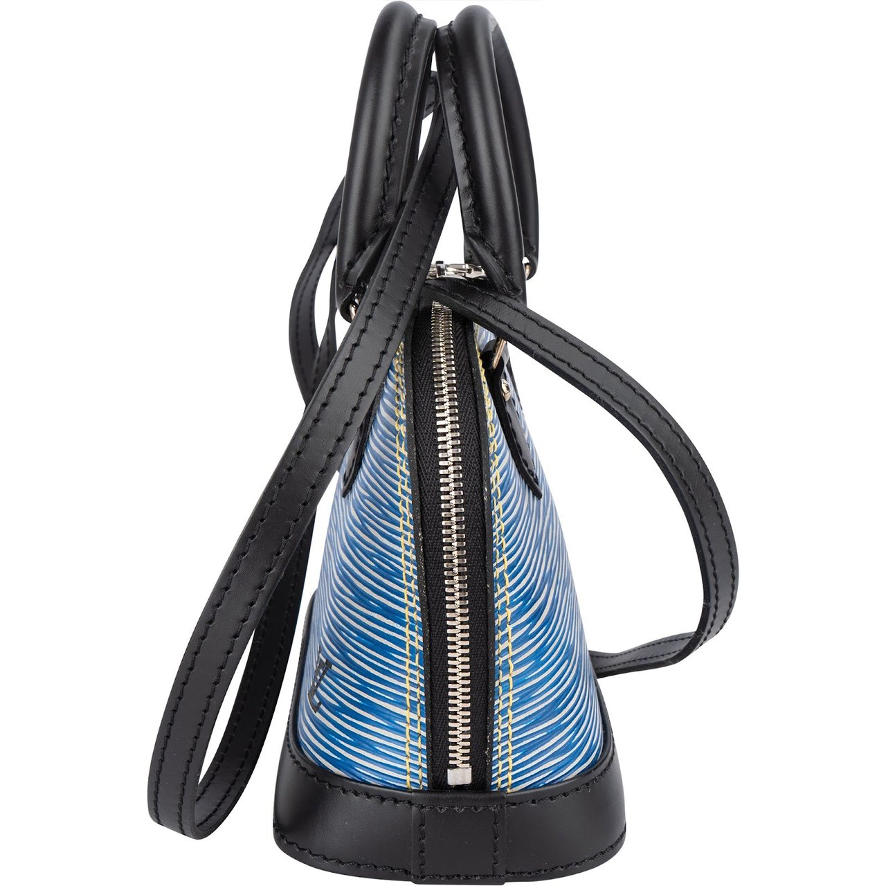 Louis Vuitton Blue Epi Leather Alma Nano Crossbody Bag Blauw