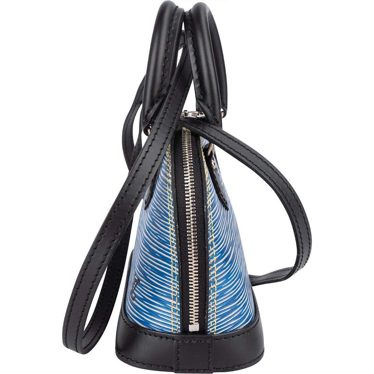 Louis Vuitton Louis Vuitton Blue Epi Leather Alma Nano Crossbody Bag Blauw