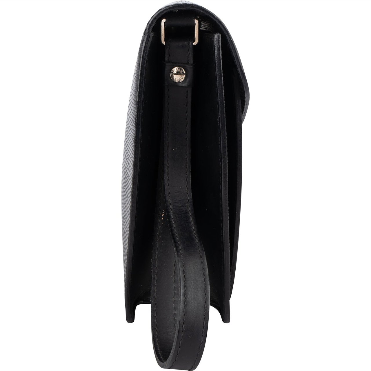 Louis Vuitton Louis Vuitton Noir Epi Leathe Dragonne Pochette Clutch Zwart