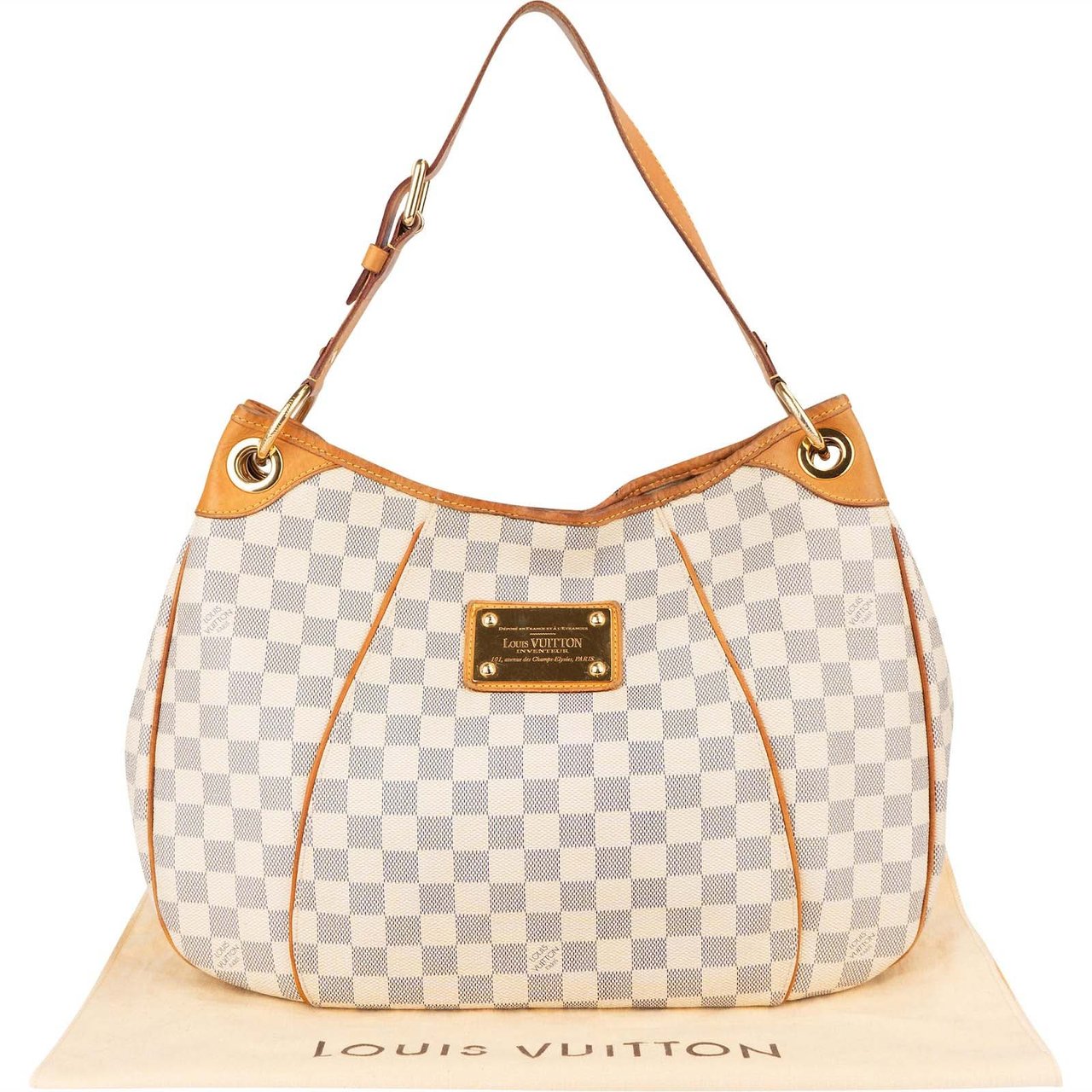 Louis Vuitton Louis Vuitton Monogram Damier Azur Galliera PM Shoulder Bag Wit