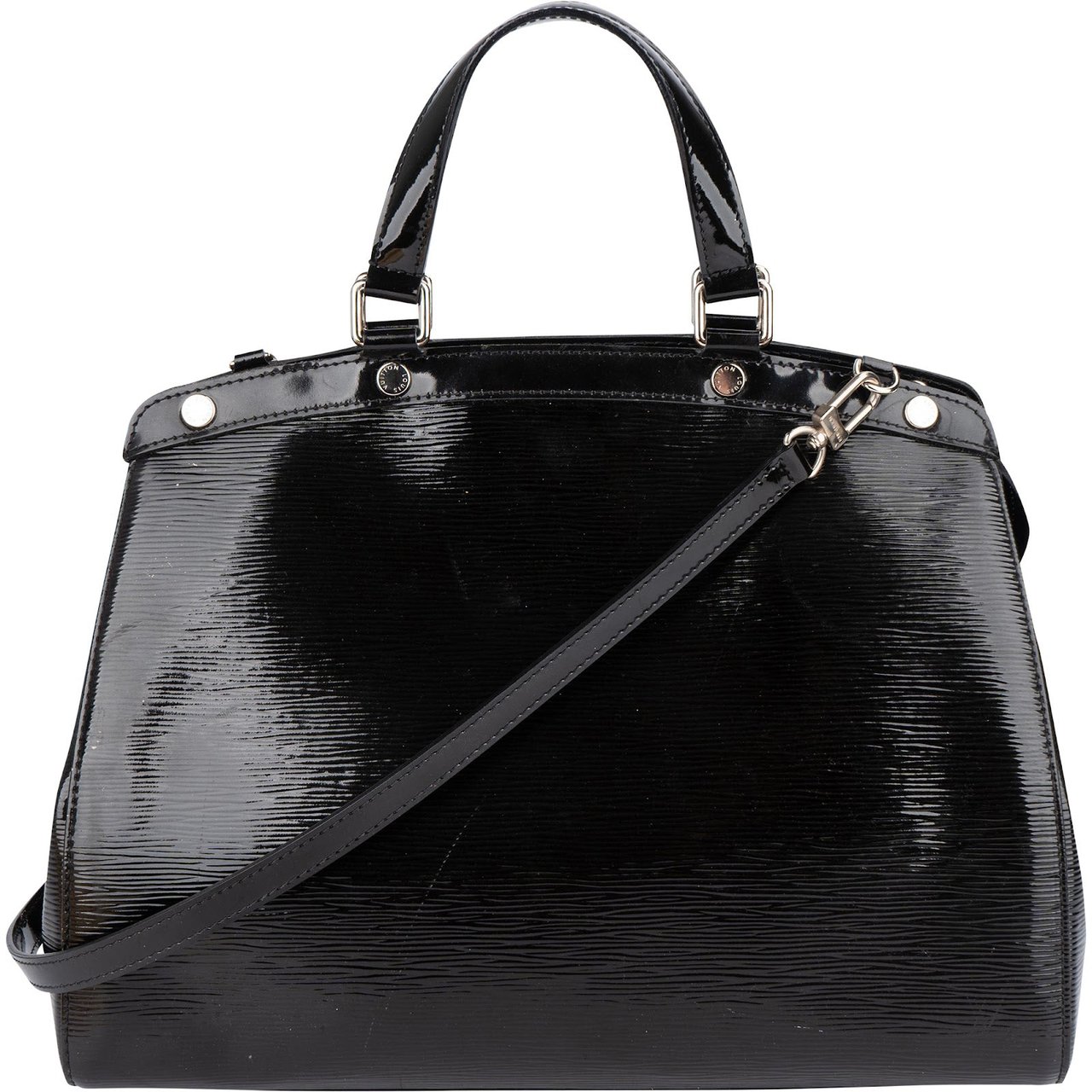 Louis Vuitton Louis Vuitton Epi Electric Patent Leather Brea MM Handbag Zwart