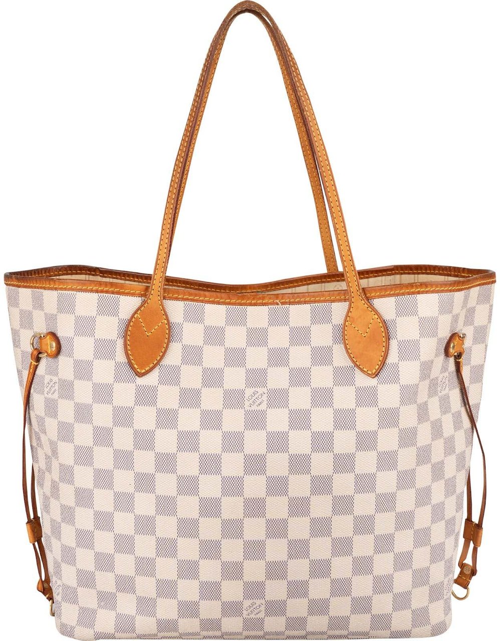 Louis Vuitton Louis Vuitton Monogram Damier Azur Neverfull MM Shoulder Bag Wit