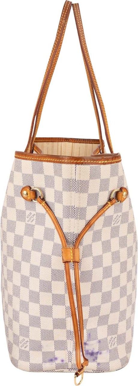 Louis Vuitton Louis Vuitton Monogram Damier Azur Neverfull MM Shoulder Bag Wit