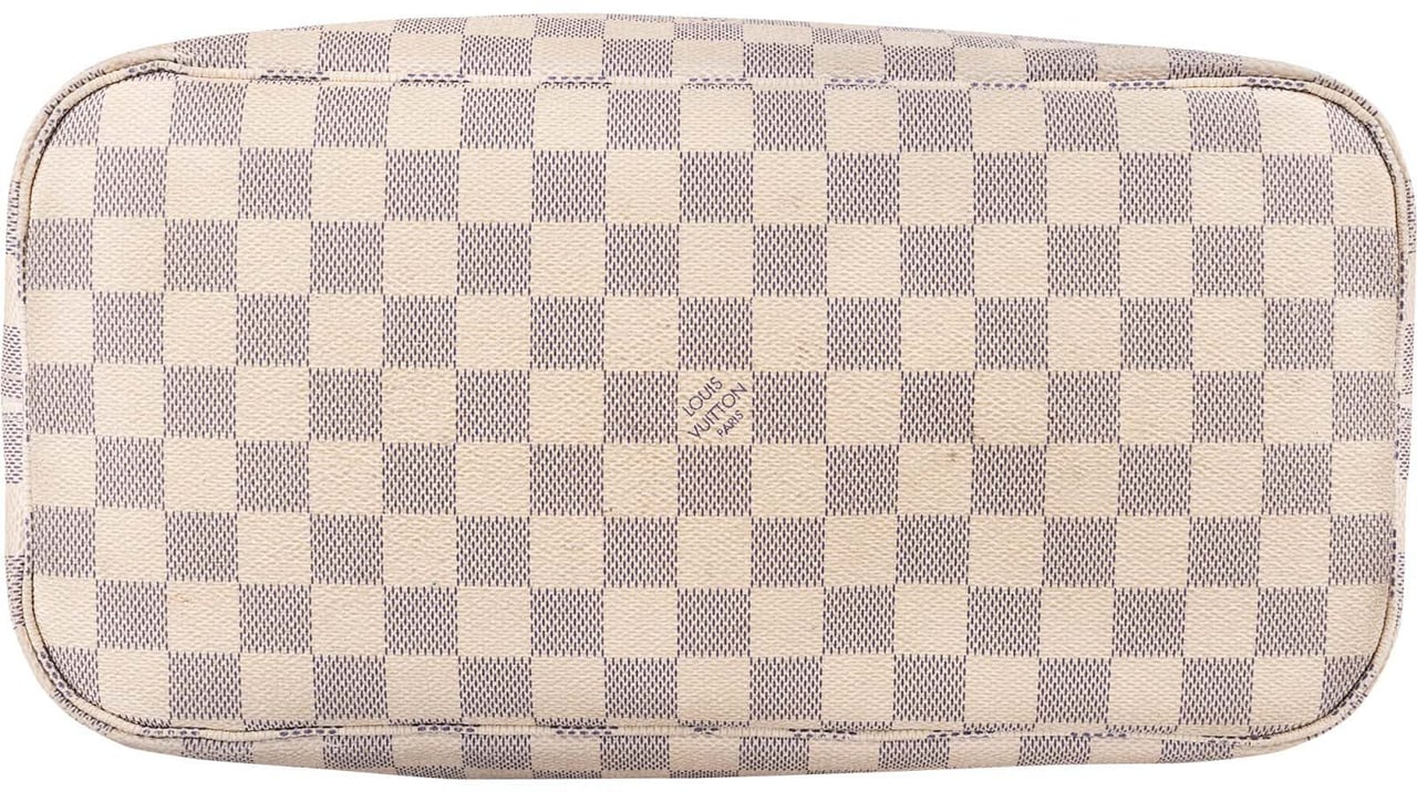 Louis Vuitton Louis Vuitton Monogram Damier Azur Neverfull MM Shoulder Bag Wit