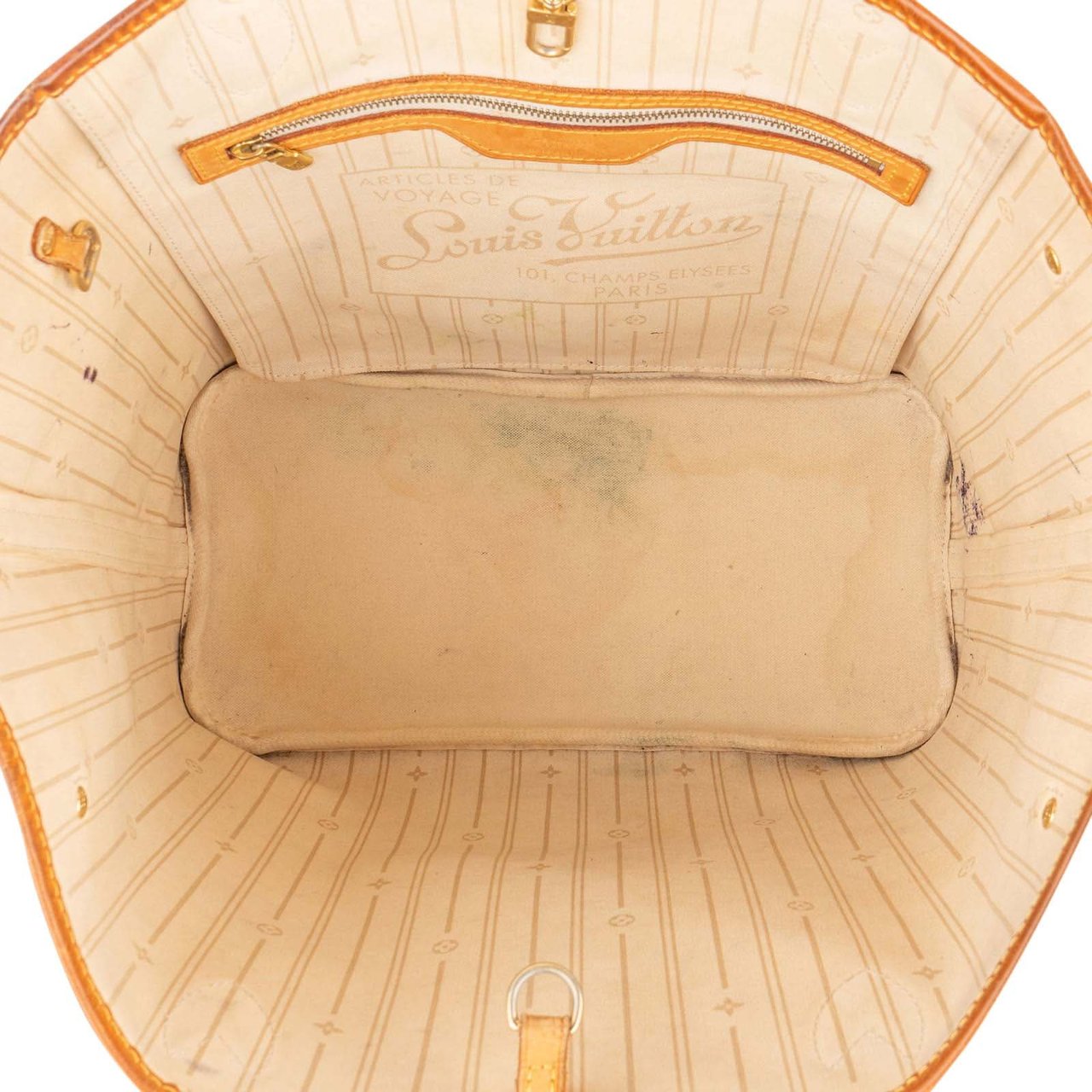 Louis Vuitton Louis Vuitton Monogram Damier Azur Neverfull MM Shoulder Bag Wit