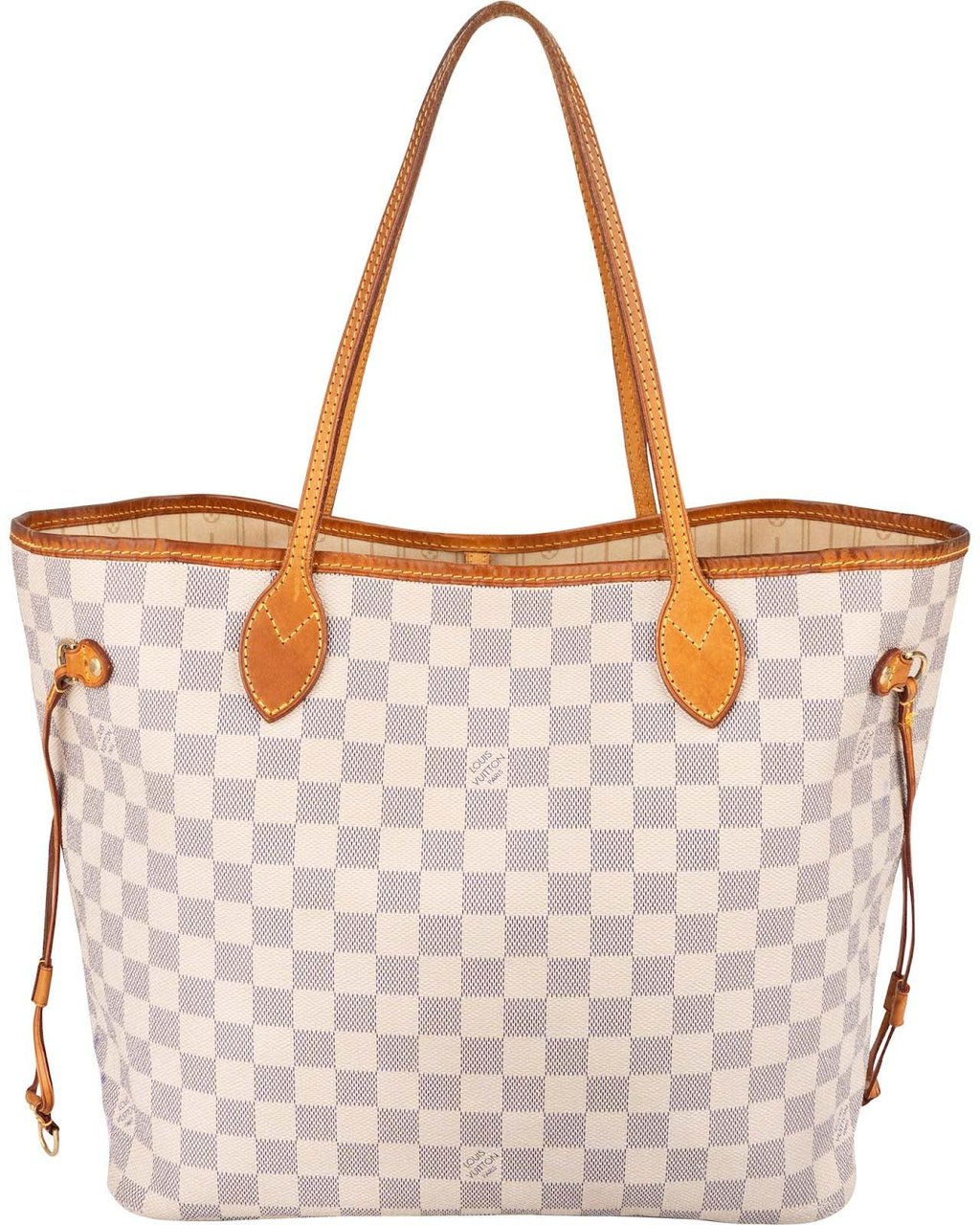 Louis Vuitton Louis Vuitton Monogram Damier Azur Neverfull MM Shoulder Bag Wit