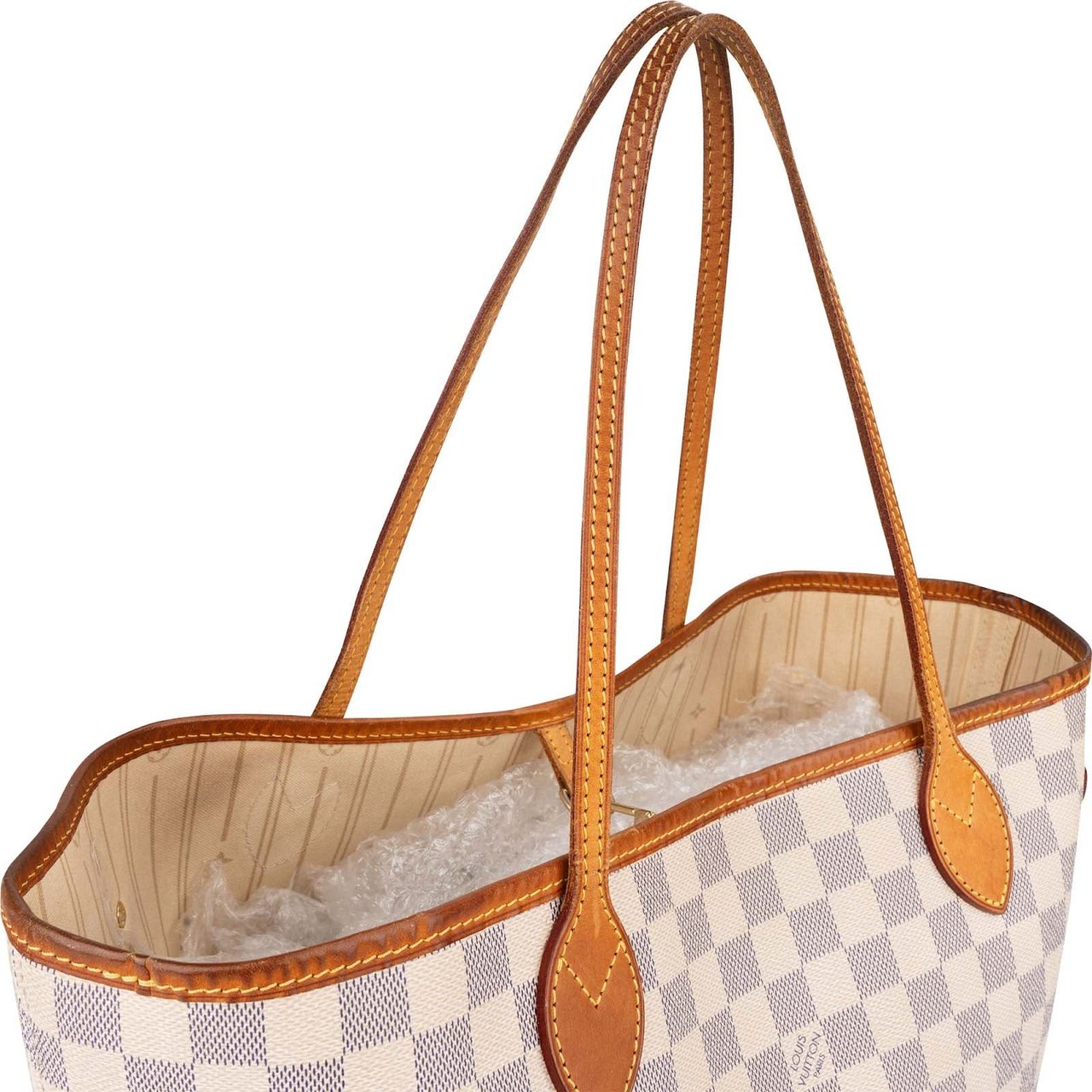 Louis Vuitton Louis Vuitton Monogram Damier Azur Neverfull MM Shoulder Bag Wit