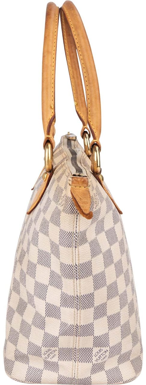 Louis Vuitton Louis Vuitton Monogram Damier Azur Canvas Saleya PM Handbag Wit