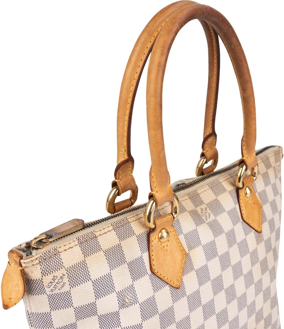 Louis Vuitton Louis Vuitton Monogram Damier Azur Canvas Saleya PM Handbag Wit
