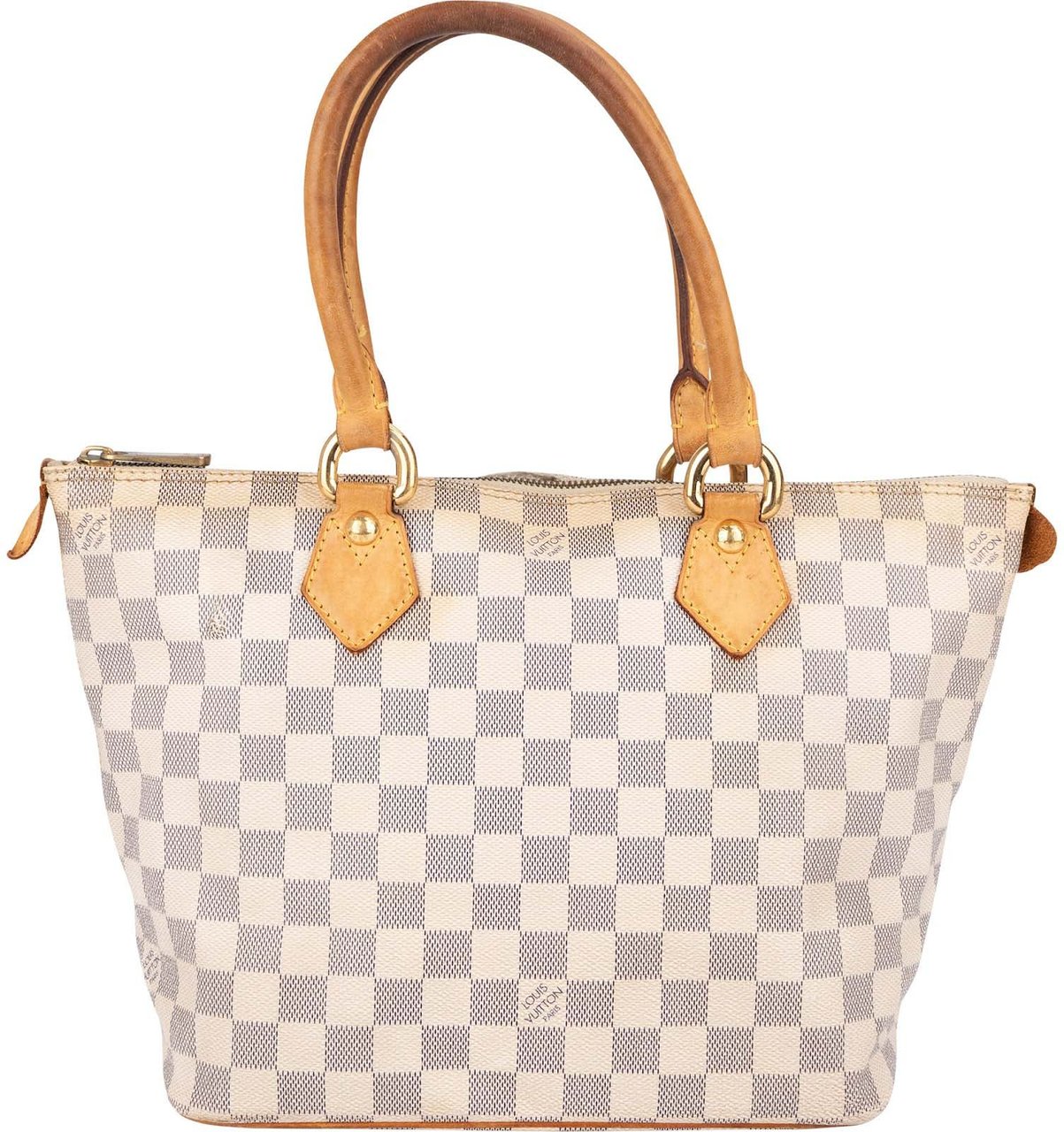 Louis Vuitton Louis Vuitton Monogram Damier Azur Canvas Saleya PM Handbag Wit