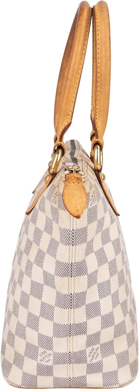 Louis Vuitton Louis Vuitton Monogram Damier Azur Canvas Saleya PM Handbag Wit