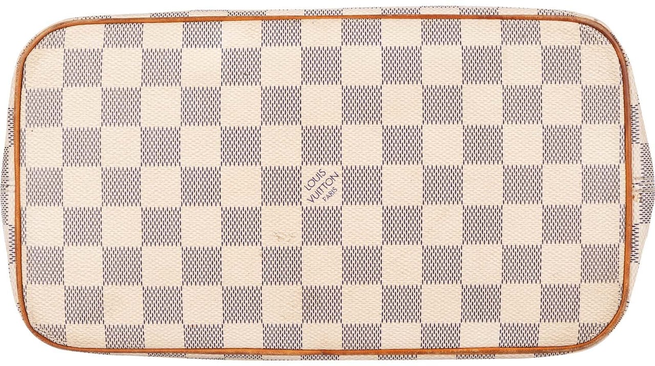 Louis Vuitton Louis Vuitton Monogram Damier Azur Canvas Saleya PM Handbag Wit