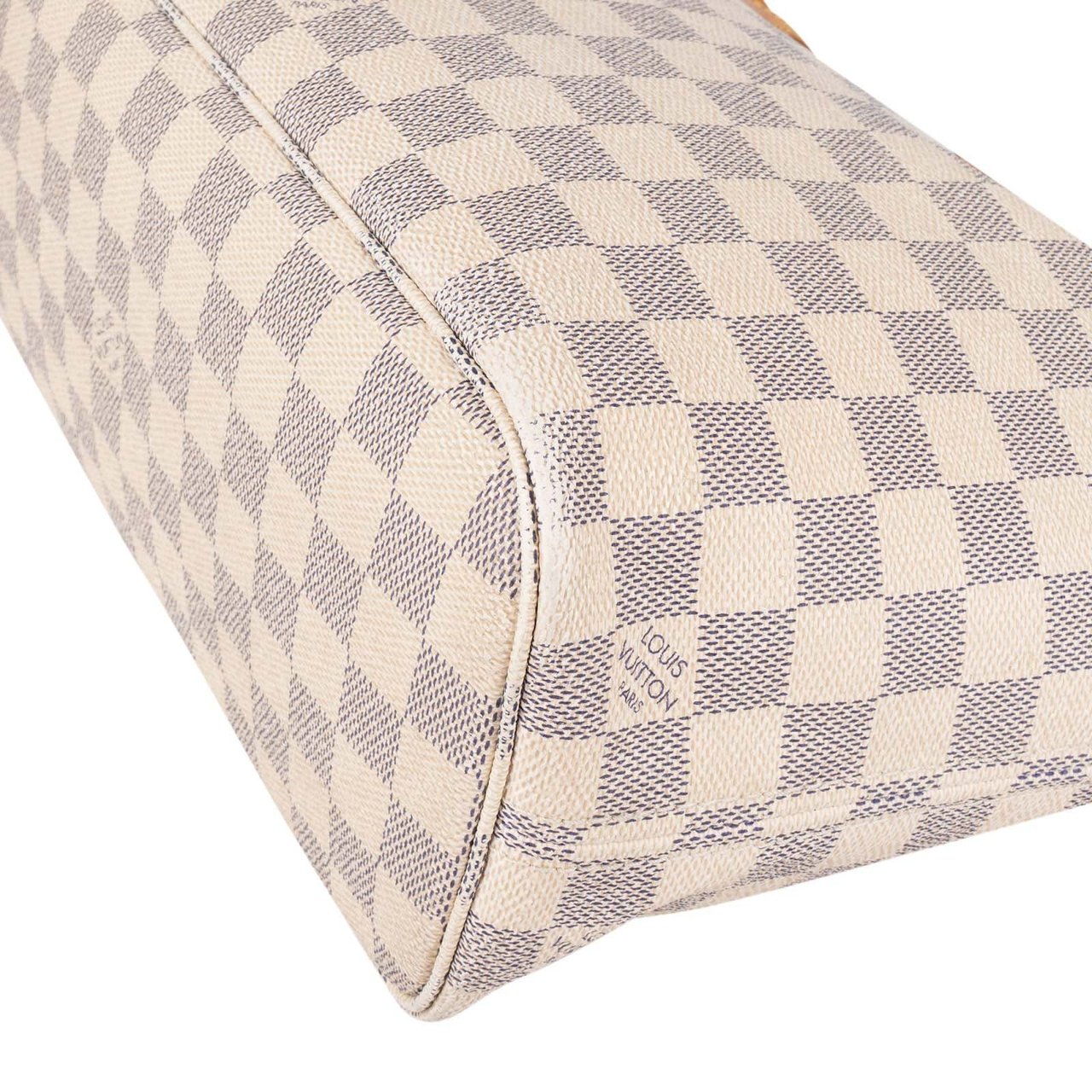 Louis Vuitton Louis Vuitton Monogram Damier Azur Canvas Neverfull PM Handbag Beige