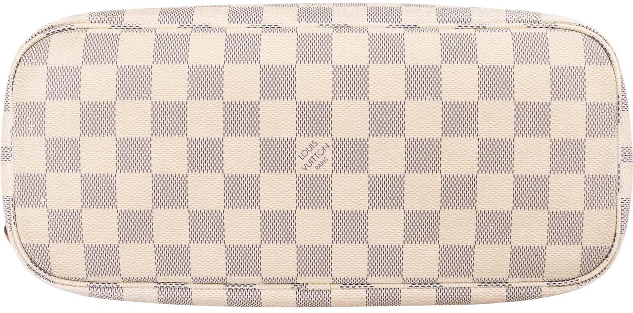 Louis Vuitton Louis Vuitton Monogram Damier Azur Canvas Neverfull PM Handbag Beige