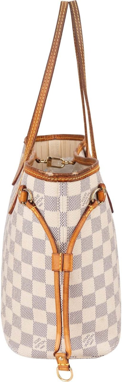 Louis Vuitton Louis Vuitton Monogram Damier Azur Canvas Neverfull PM Handbag Beige