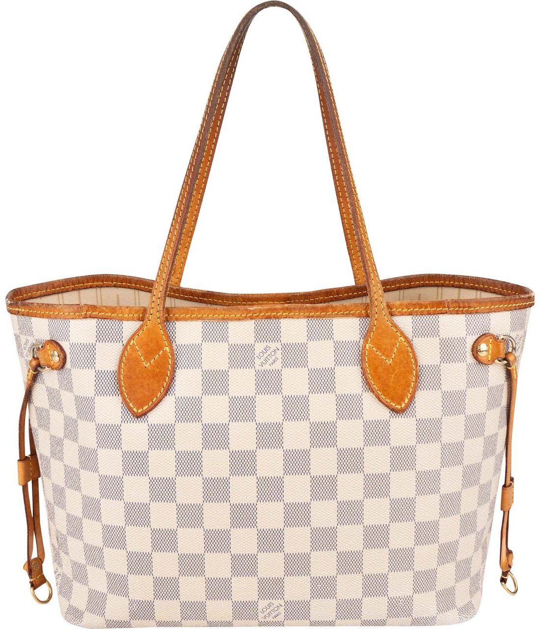 Louis Vuitton Louis Vuitton Monogram Damier Azur Canvas Neverfull PM Handbag Beige