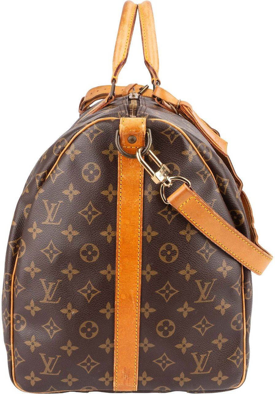 Louis Vuitton Louis Vuitton Monogram Canvas Keepall 55 Bandoulière Travel Bag Bruin